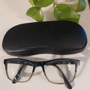 Ray Ban Black and Gray Woman Glasses Frame.